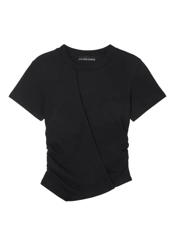 SEAM DETAIL SLIM T-SHIRT (BLACK)