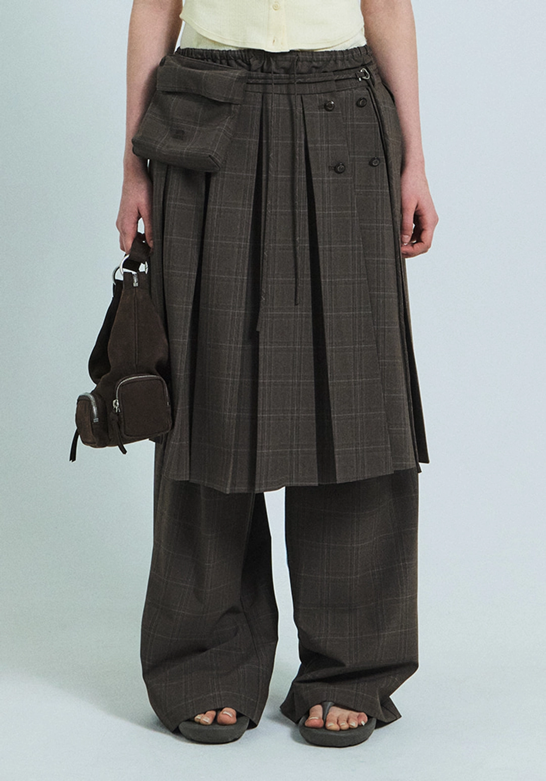 그로브 ASHA CHECK MIDI SKIRT 상품 이미지 2