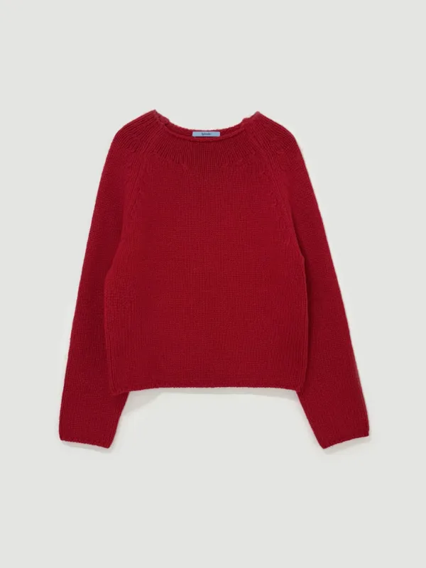 Half neck knit (레드)