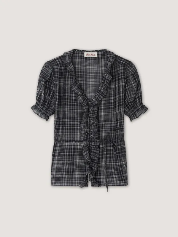 Petit Frill Blouse - Check