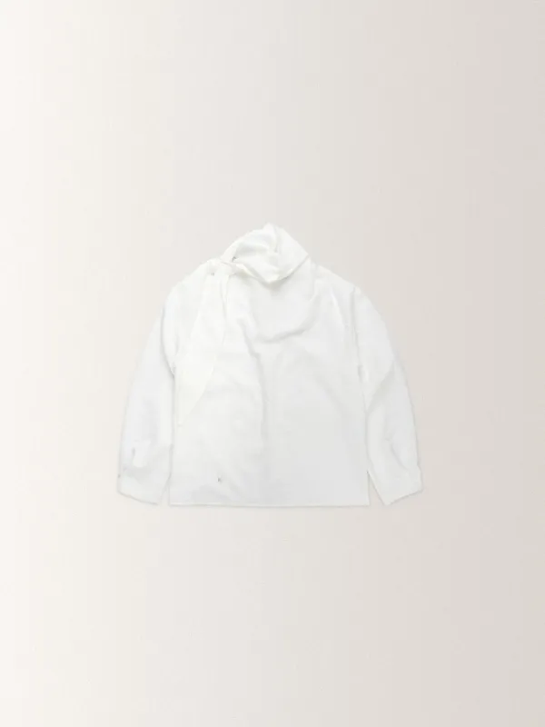 SCARF TIE BLOUSE [ WHITE ]
