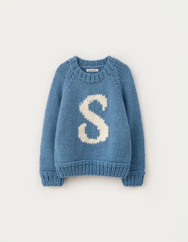 10.30 출고 Symbol Logo Handmade Sweater - Blue
