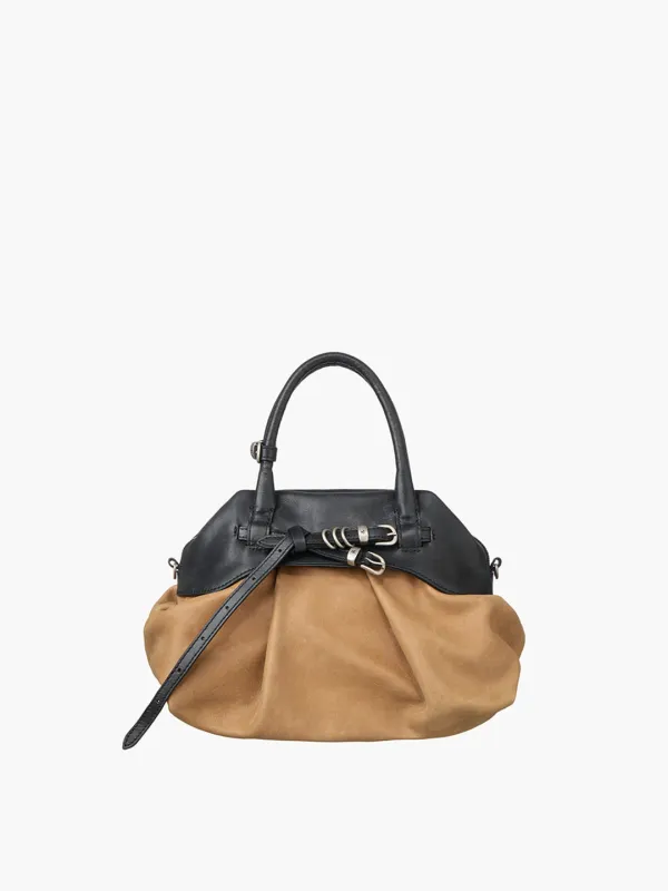 SOFT GRANDMA LAYERED MINI BAG_camel naked