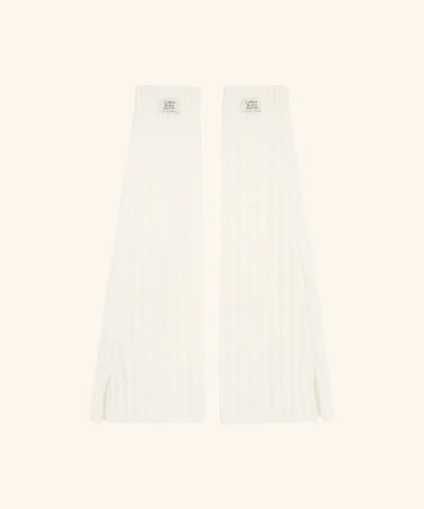 Hayden Knit Wool Leg Warmers ( Ivory )