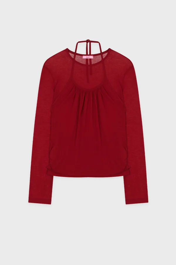 Basic Halter Top Set (Red)
