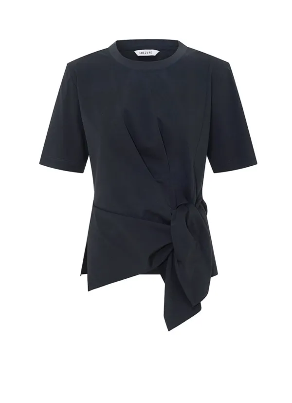 Asymmetric Hem Short Sleeved T-Shirt SW5ME245_3color