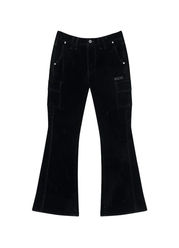 ONYX VELVET BOOTCUT PANTS