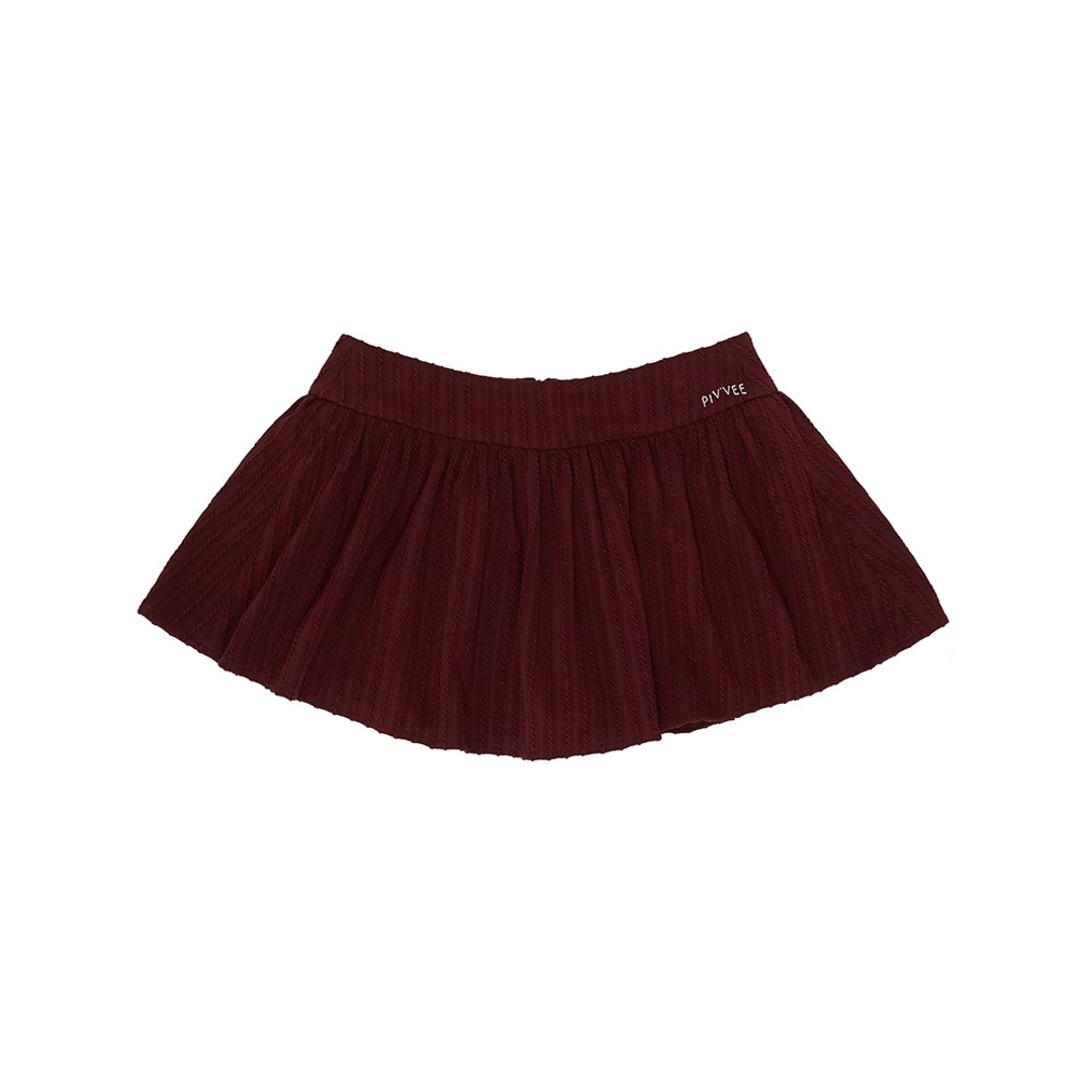 피브비 [2차] Knit Mini Skirt (wine red) 상품 이미지 1