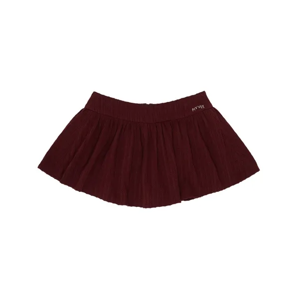 [2차] Knit Mini Skirt (wine red)