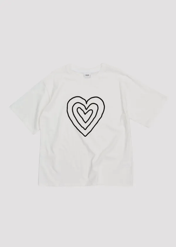 30S T SHIRT HEART WHITE