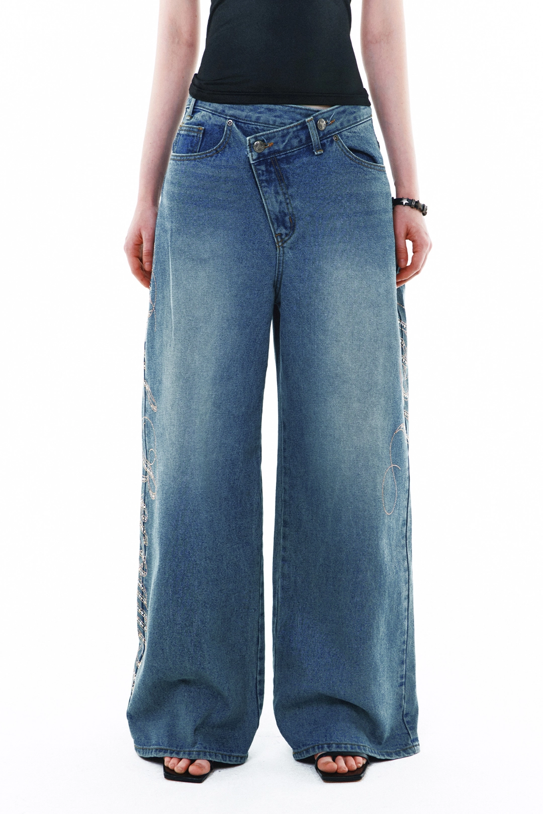 와이이이엘 YEEL SIDE CUBIC DENIM PANTS BLUE 상품 이미지 2