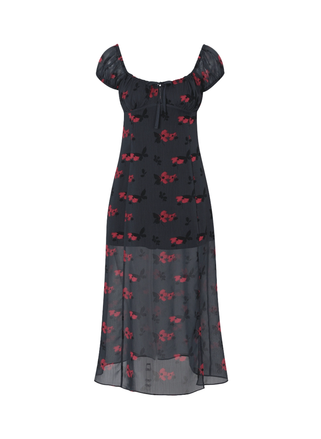 루루서울 Butterfly Night Rose Dress (Charcoal) 상품 이미지 3