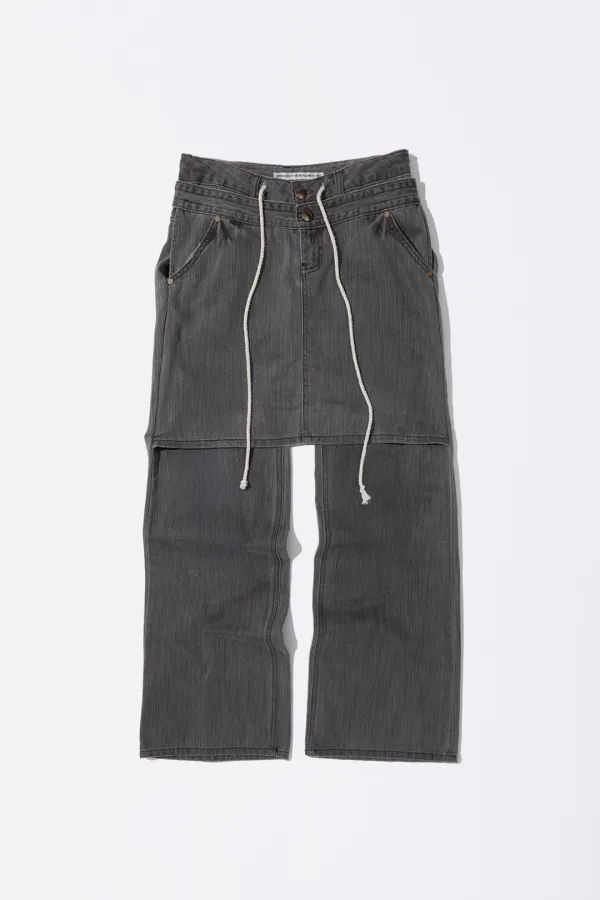Apron Layered Denim Charcoal