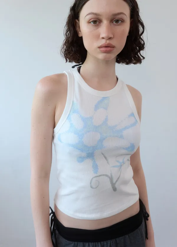 Pastel Flower Sleeveless_Blue