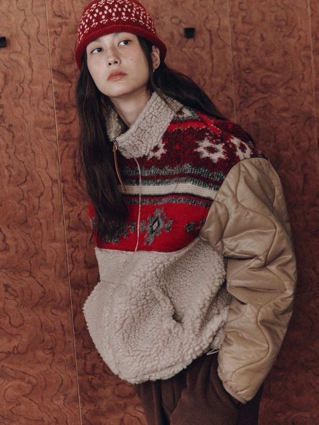 프리터 [슬기 착용] Nana Quilted Jacket Red_F263JP10 상품 이미지 2