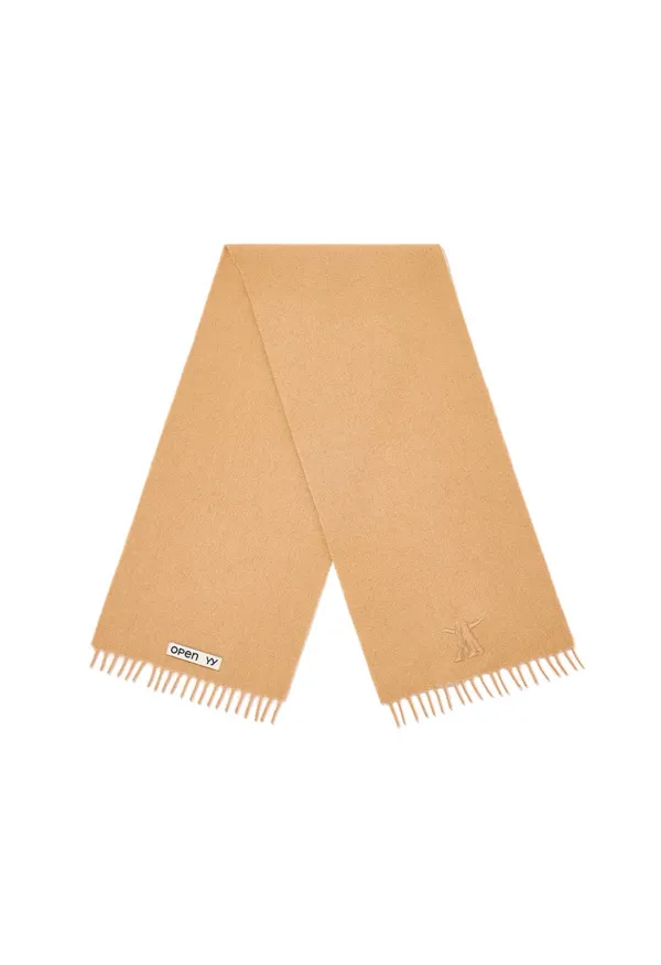 YY MINI WOOL SCARF, BEIGE