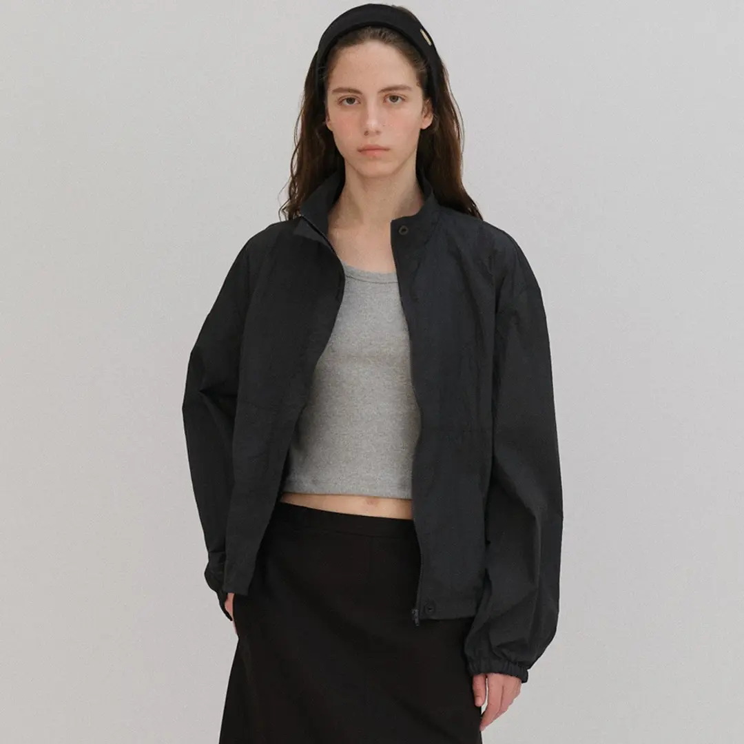 베이오드 Light blouson jumper_charcoal - BAIE OUD 상품 이미지 3