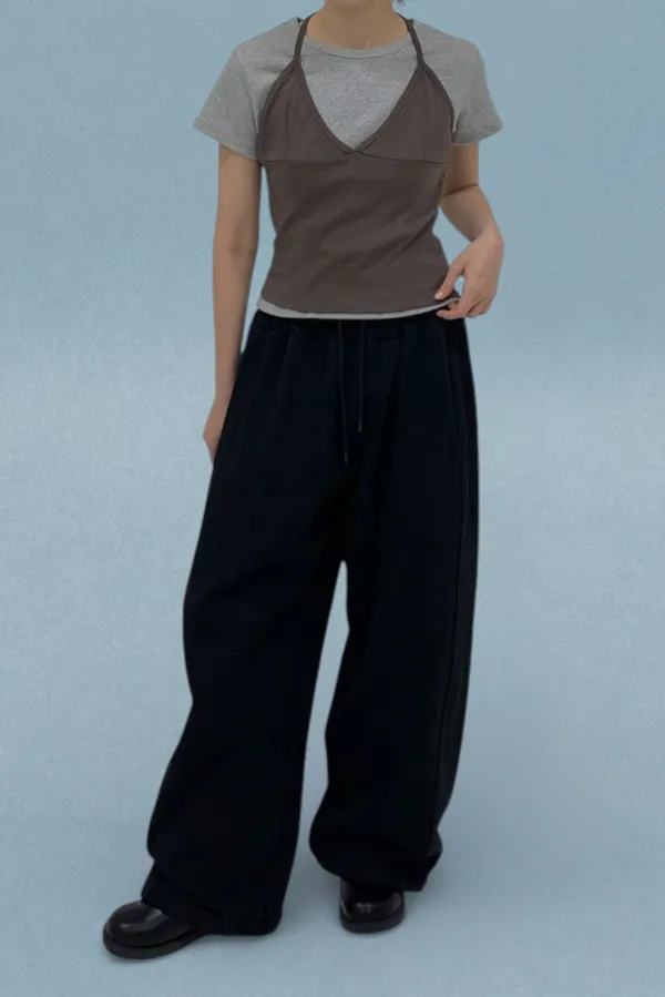 Aren wide pants / Black