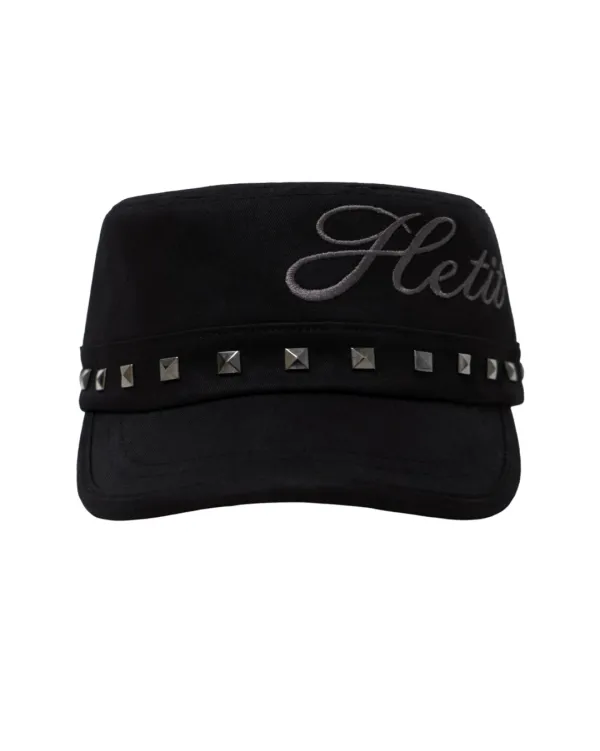 Stud Military Cap (Black)