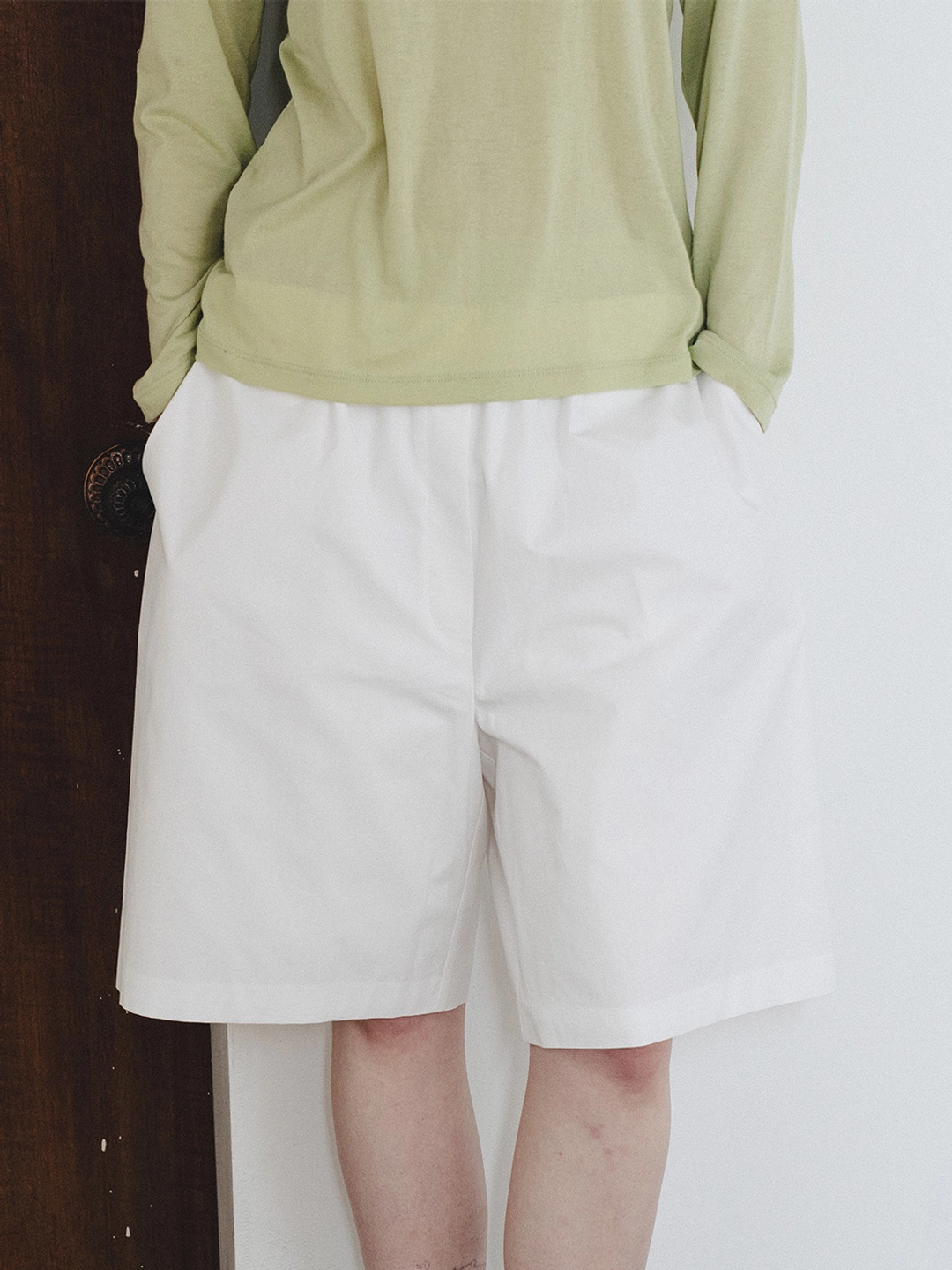 토콜 Cotton banding shorts - White 상품 이미지 1