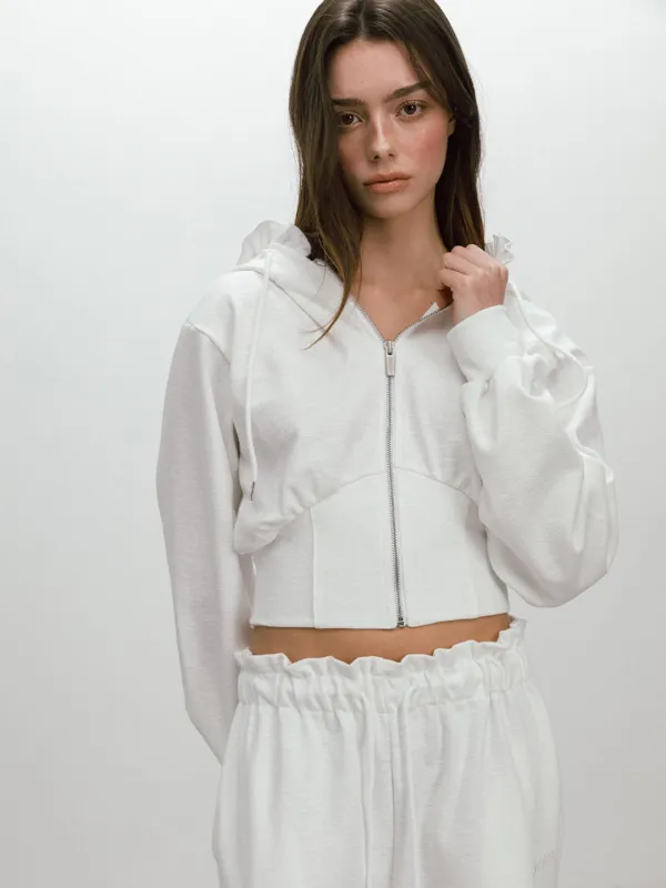 BAKE HOODIE ZIP-UP / WHITE