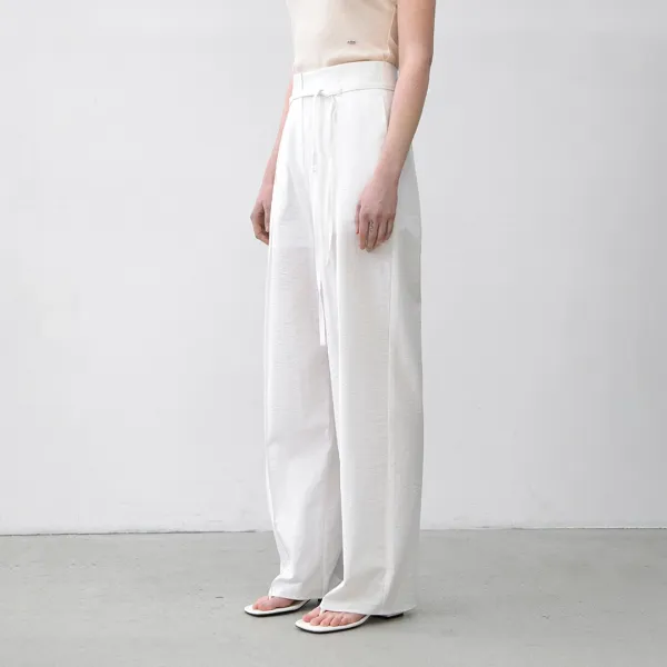 (Z-PT-5660)ESSENTIAL PINTUCK STRAP PANTS