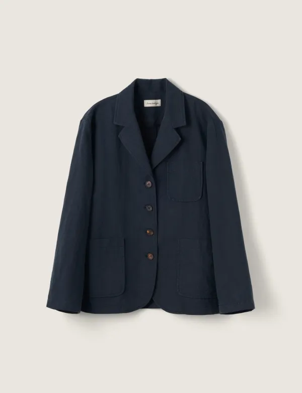 French Linen Jacket (Navy)