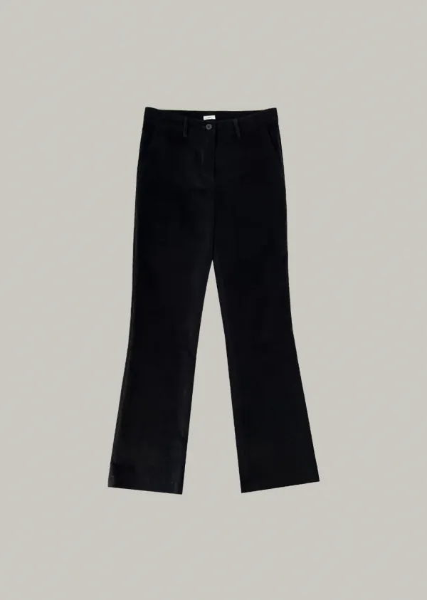 veil corduroy bootcut pants (black)