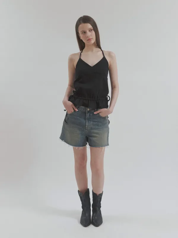 024 vintage denim shorts (blue)