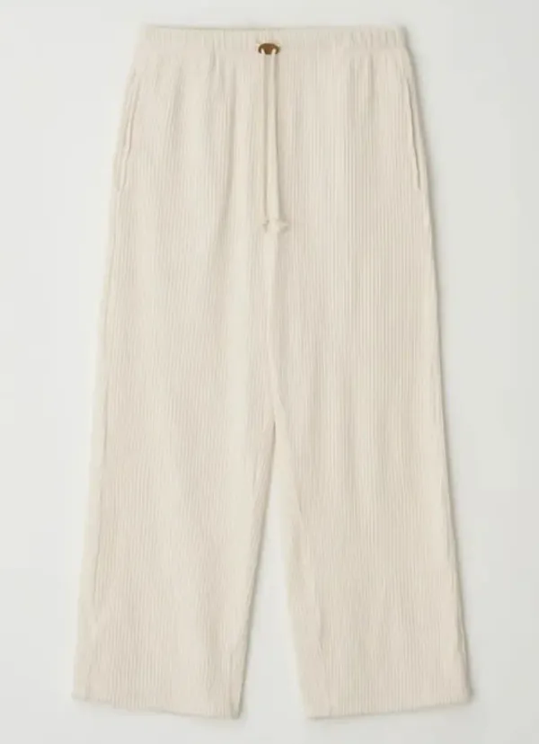 STITCH CORDUROY TRACK PANTS IVORY