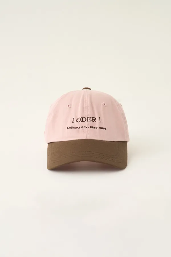 레터링 배색자수 볼캡 -5color