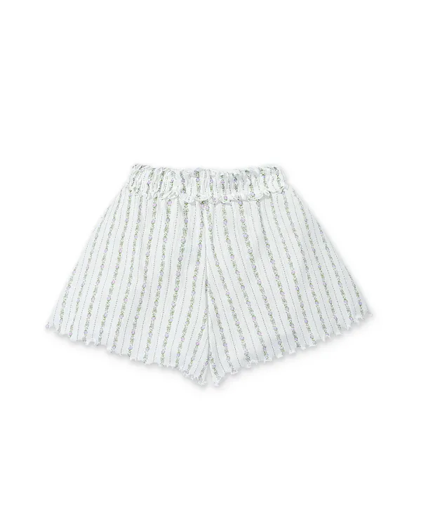 Lavender Chiffon Smocked Shorts