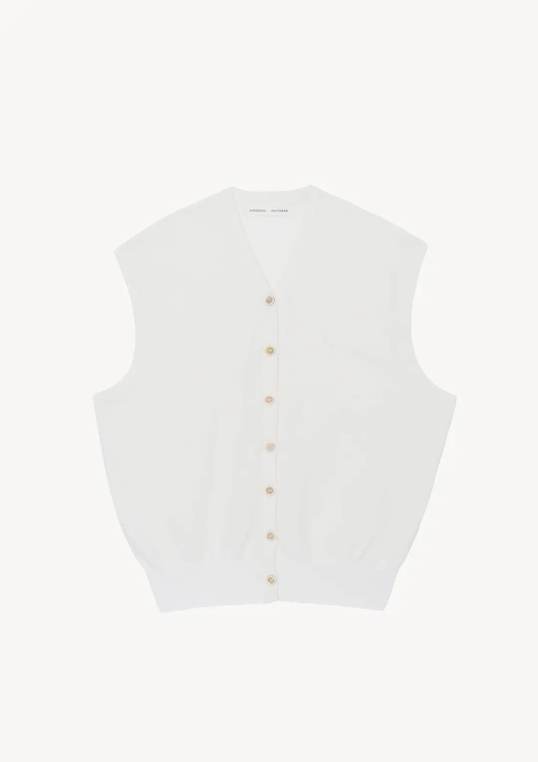 Vasto Knit Vest in Ivory