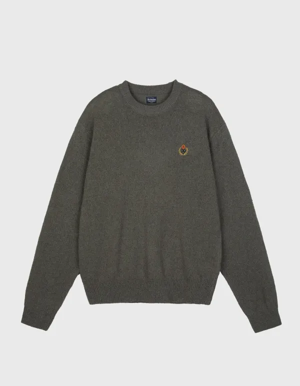 CREST PAPER CREWNECK / Charcoal