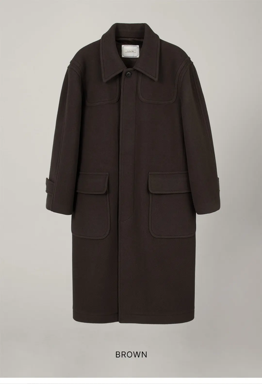 오버듀플레어 OUT POCKET WOOL MAC COAT_BROWN 상품 이미지 3