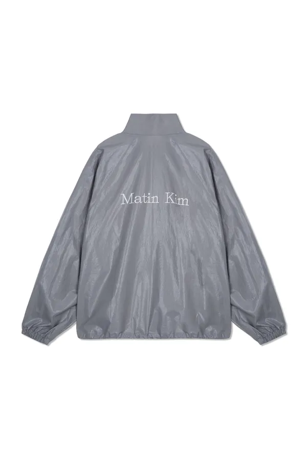 MATIN KIM LOGO COATING JUMPER FOR MEN IN DARK GREY