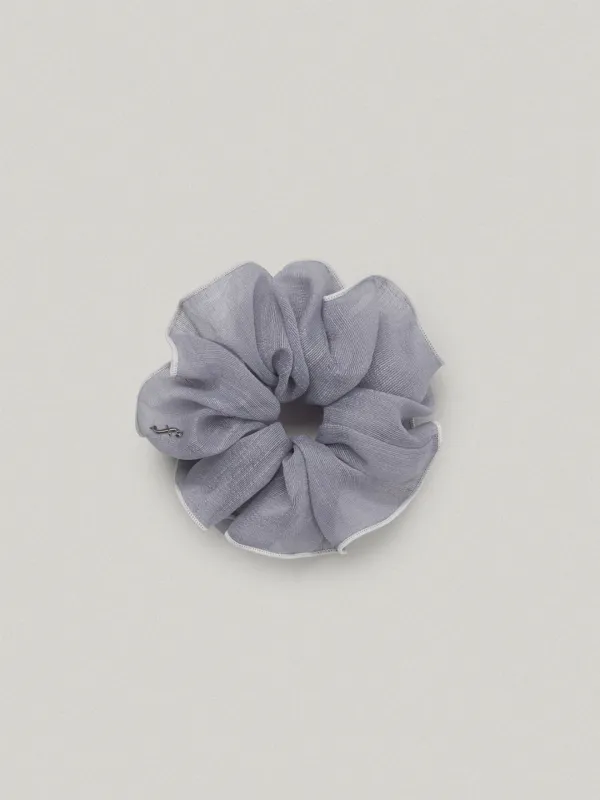 Bloom Frill Hair Scrunchie - Ash blue블룸 프릴 헤어 스크런치