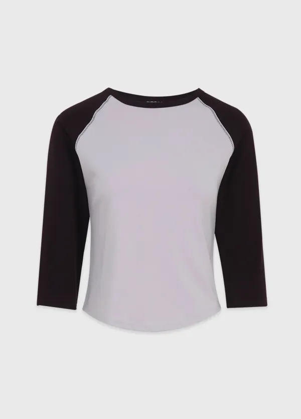 [44-120]  Inarubin Raglan Quaerter Sleeve Tee  이나루빈 래글런 쿼터 슬리브 티 (가을-봄-데일리룩-데이트룩-출근룩-오피스룩-이지웨어-베이직-래글런-나그랑티셔츠-긴팔티셔츠-슬림핏-다이마룩-자체제작) - MICANE