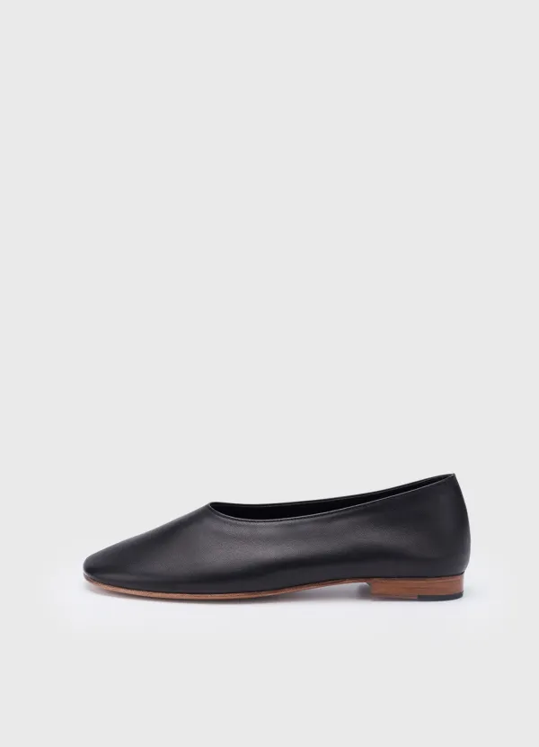 Carla Leather Flat / Black