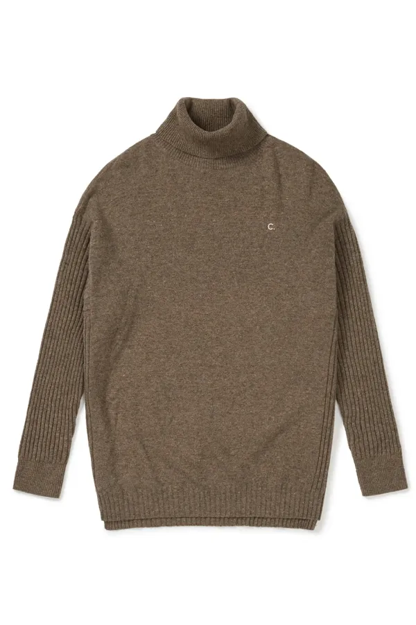 [24FW clove] Highneck Sweater (Brown)