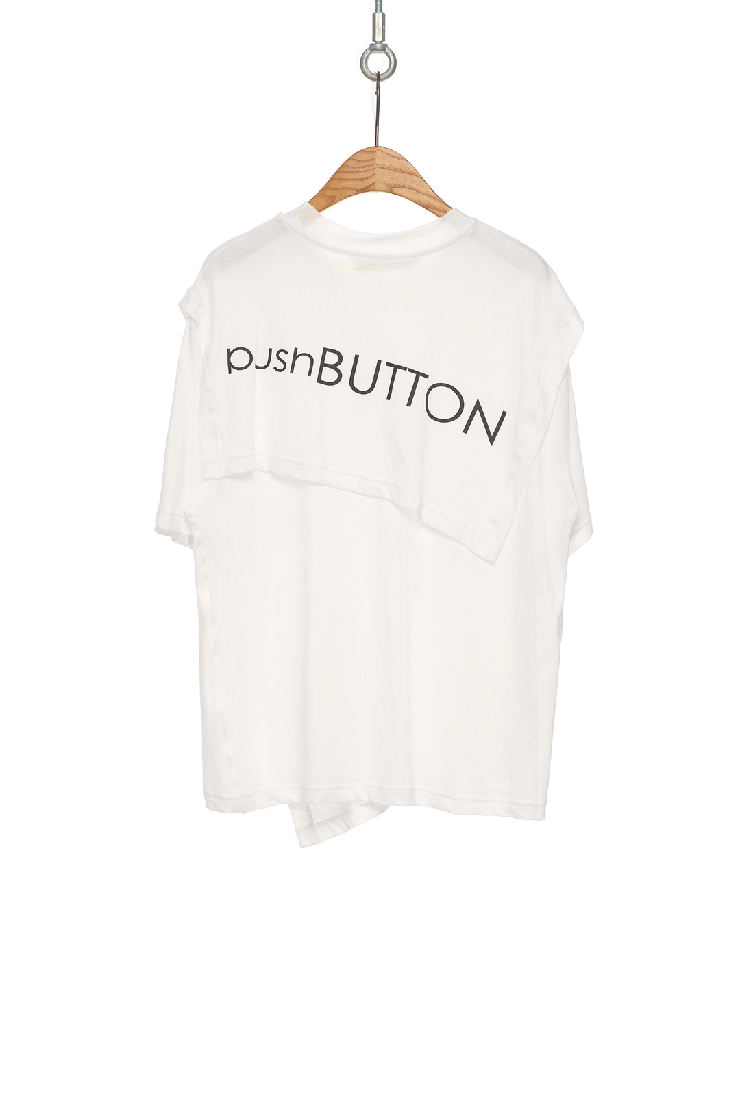 푸쉬버튼 SS25 WHITE ASYMMETRIC JERSEY TOP 상품 이미지 3