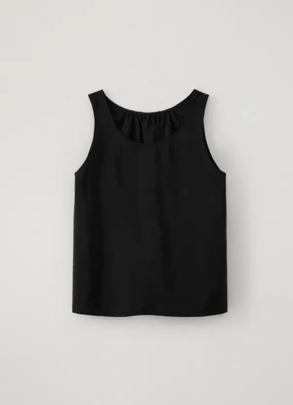 Rayon Sleeveless Top (Black)