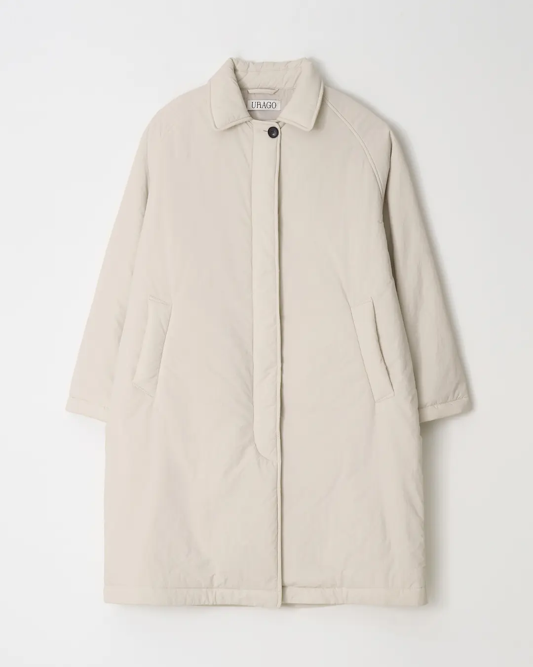 Raglan padded long coat