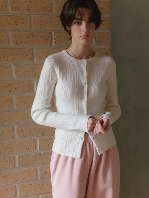 Yew knit cardigan (ivory)