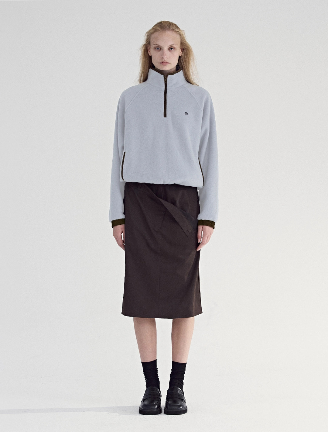 솔티페블 FLEECE HALF ZIP-UP [SKY] 상품 이미지 2