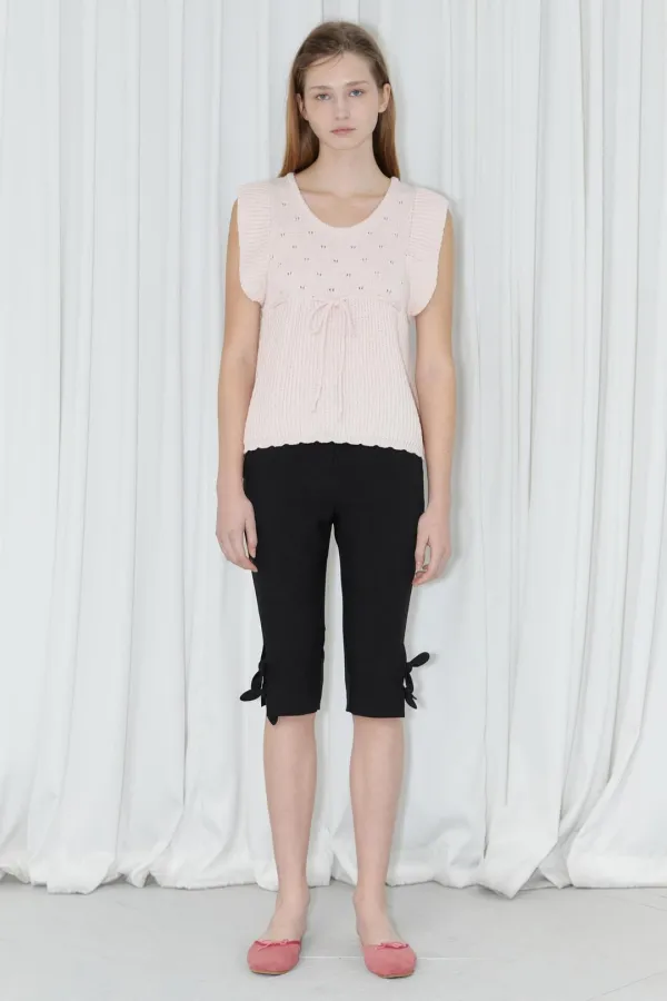 Punching Ribbed Vest (Baby Pink)