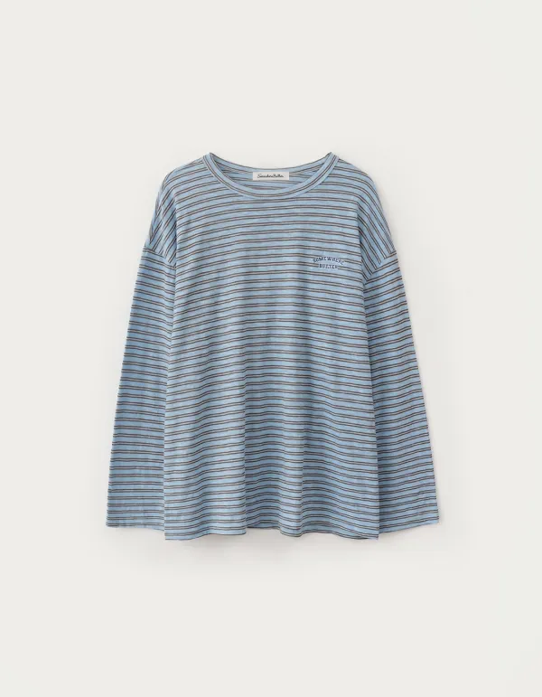 [Release] 6.17 출고 Sunkiss Stripe Long Top - Light Blue