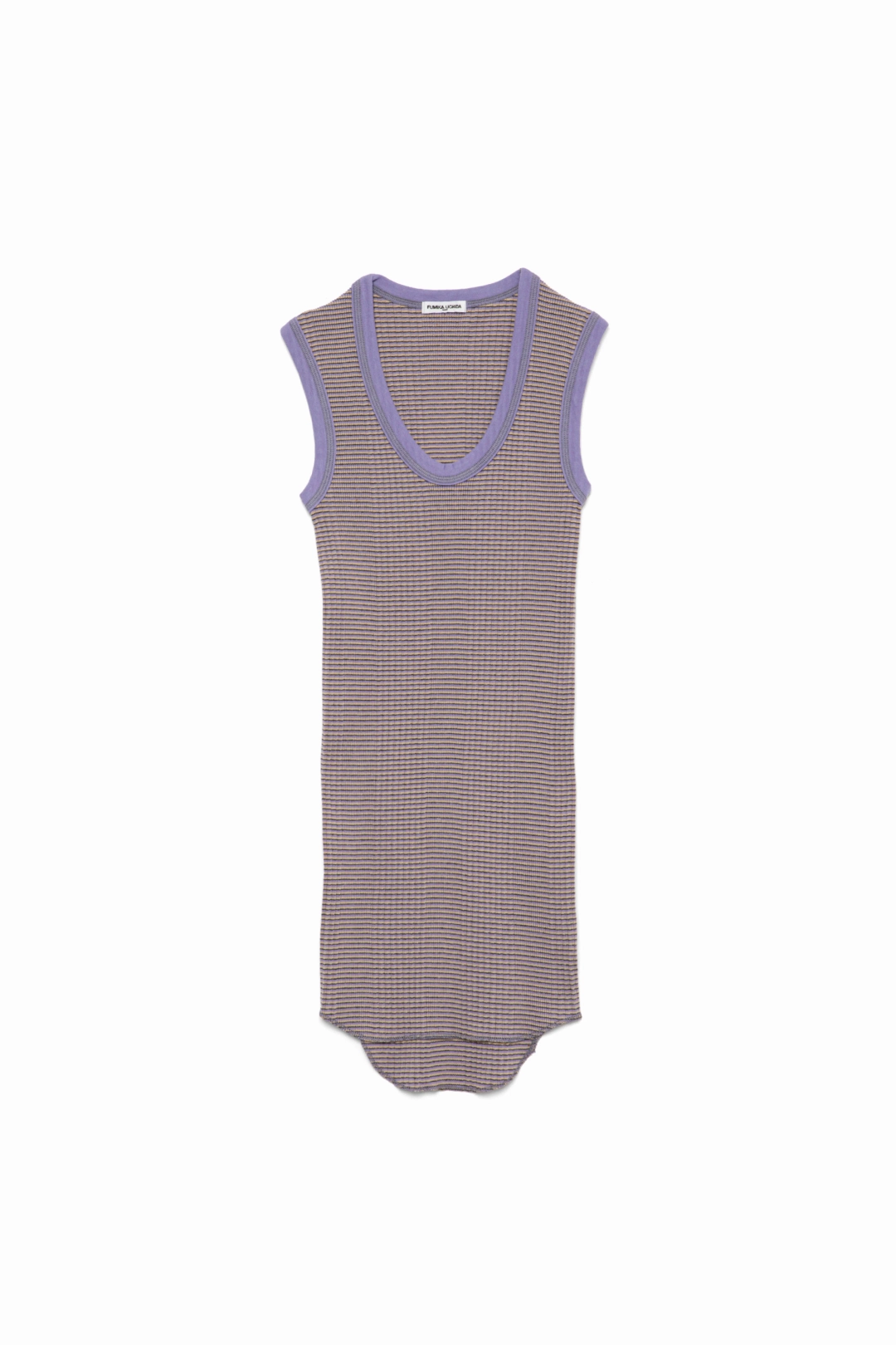 후미카우치다 Needle Drawing Border U-neck Tank 상품 이미지 2