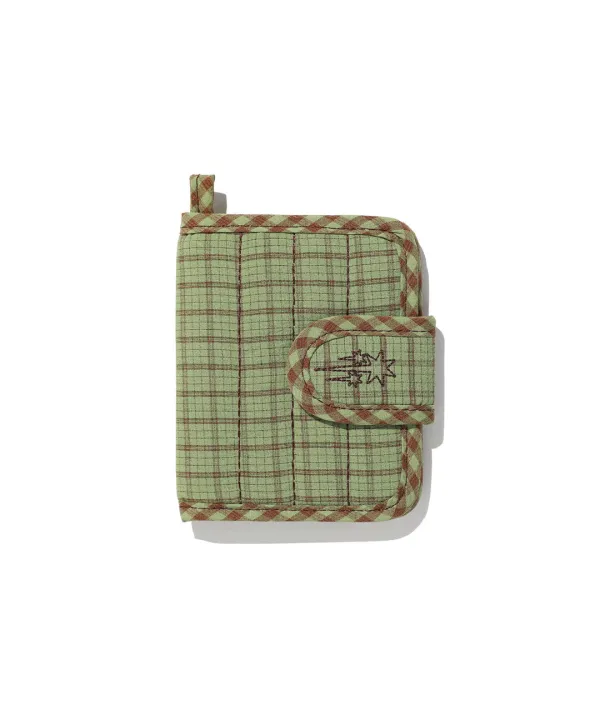 puffy check wallet[green]