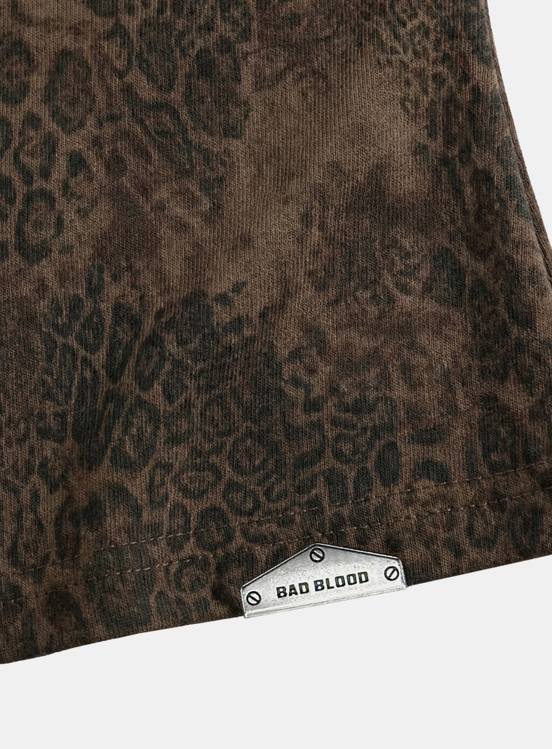 배드블러드 [6/11 발송] [w-tee26-065] Viper Logo Mock-Neck Cap Sleeve - Leopard 상품 이미지 2